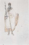 Fernand Khnopff, Costume Drawing for Le Roi Arthus Arthus